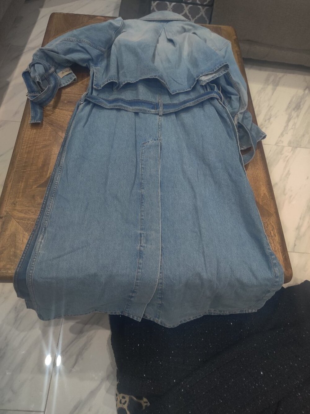 ACNE STUDIOS Oversized Denim Long Trench Coat EU32 US2 UK6 XS NEW $1585.00 - Picture 3 of 4
